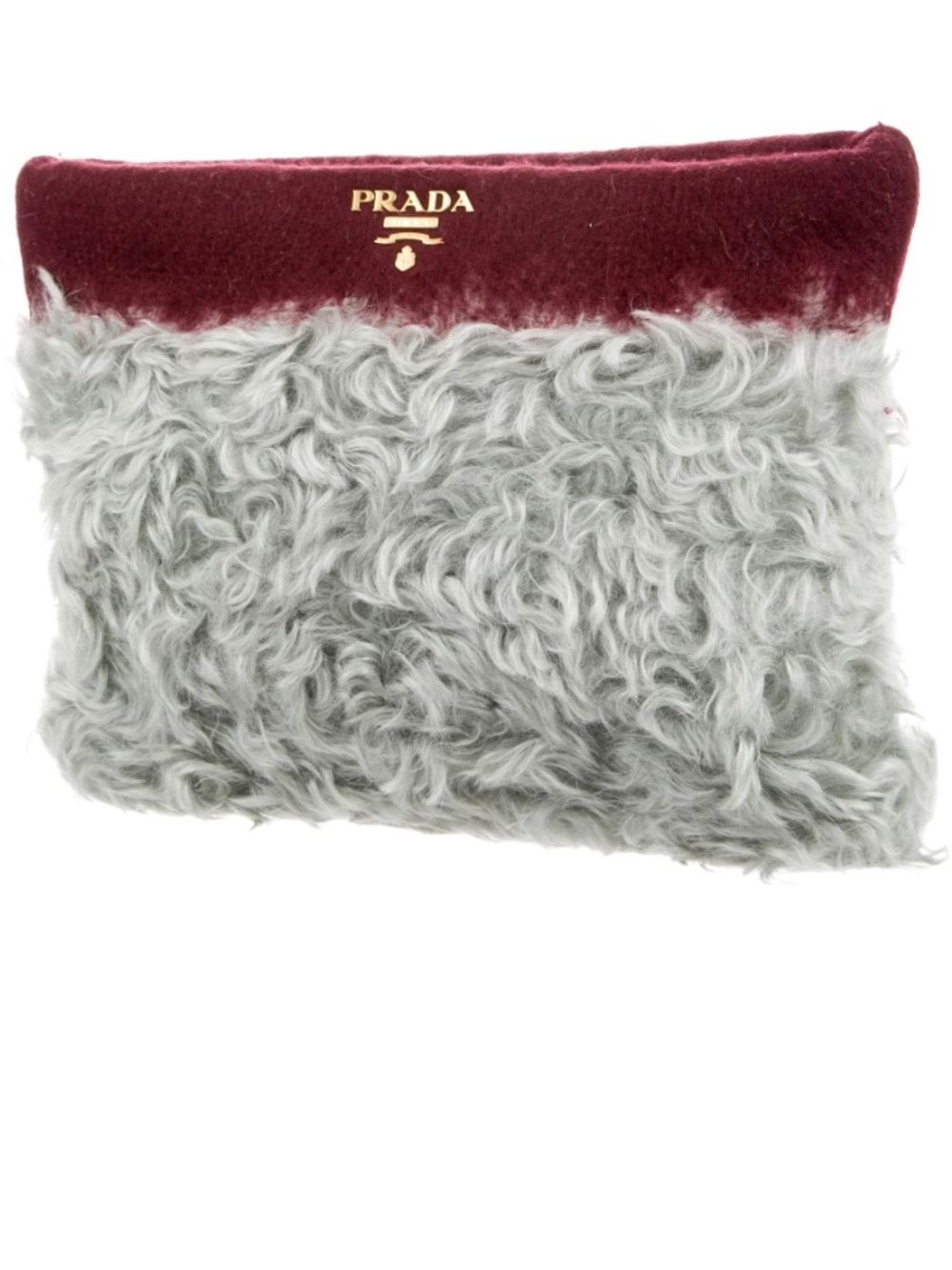 Prada Faux Fur Agugliato Clutch